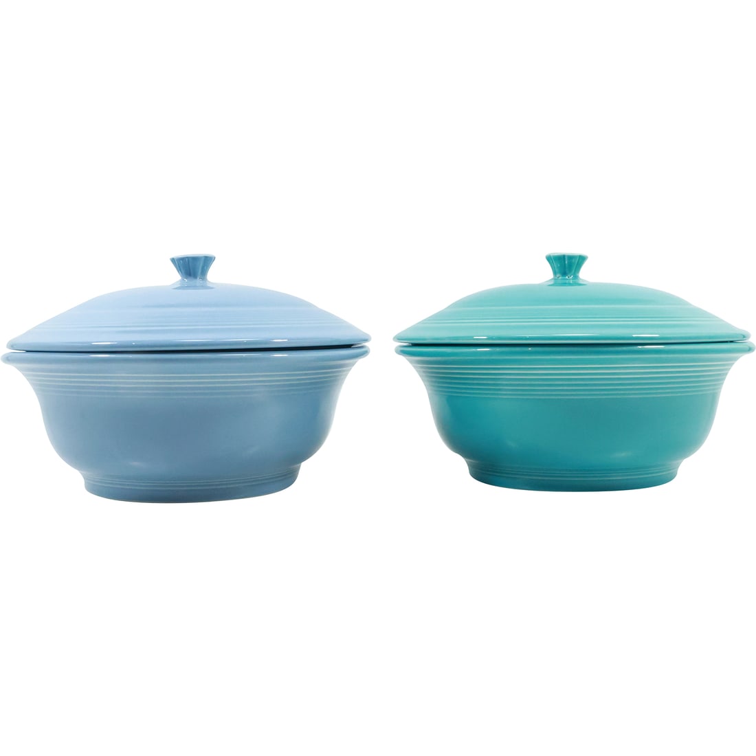 [2] FIESTA Ceramic Ware Covered Bowls Blue and Green (1 of 18)