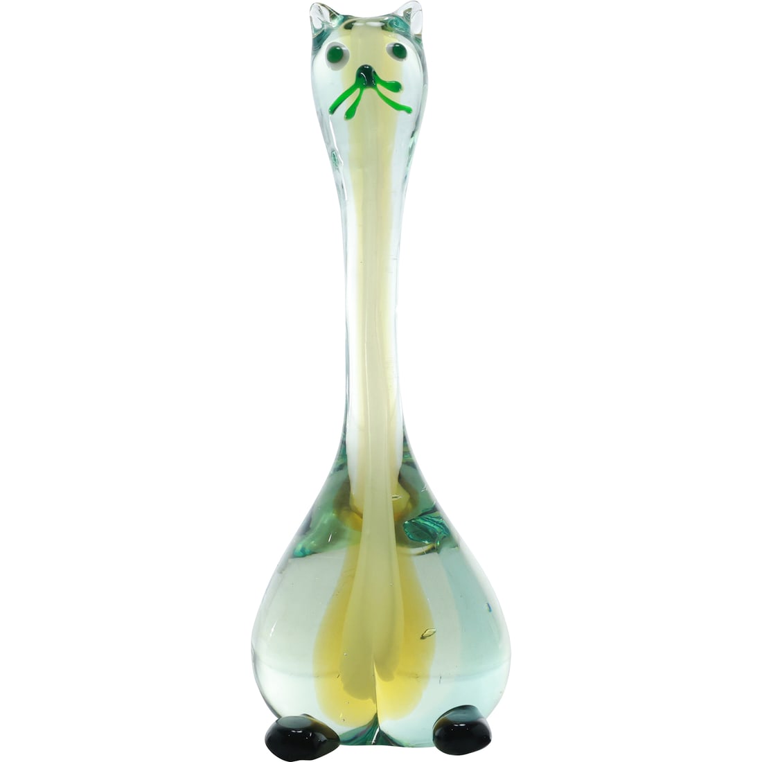 Murano Italian Art Glass CAT Figure Sculpture 11 inches height x 3.75 inches wide (1 of 17)