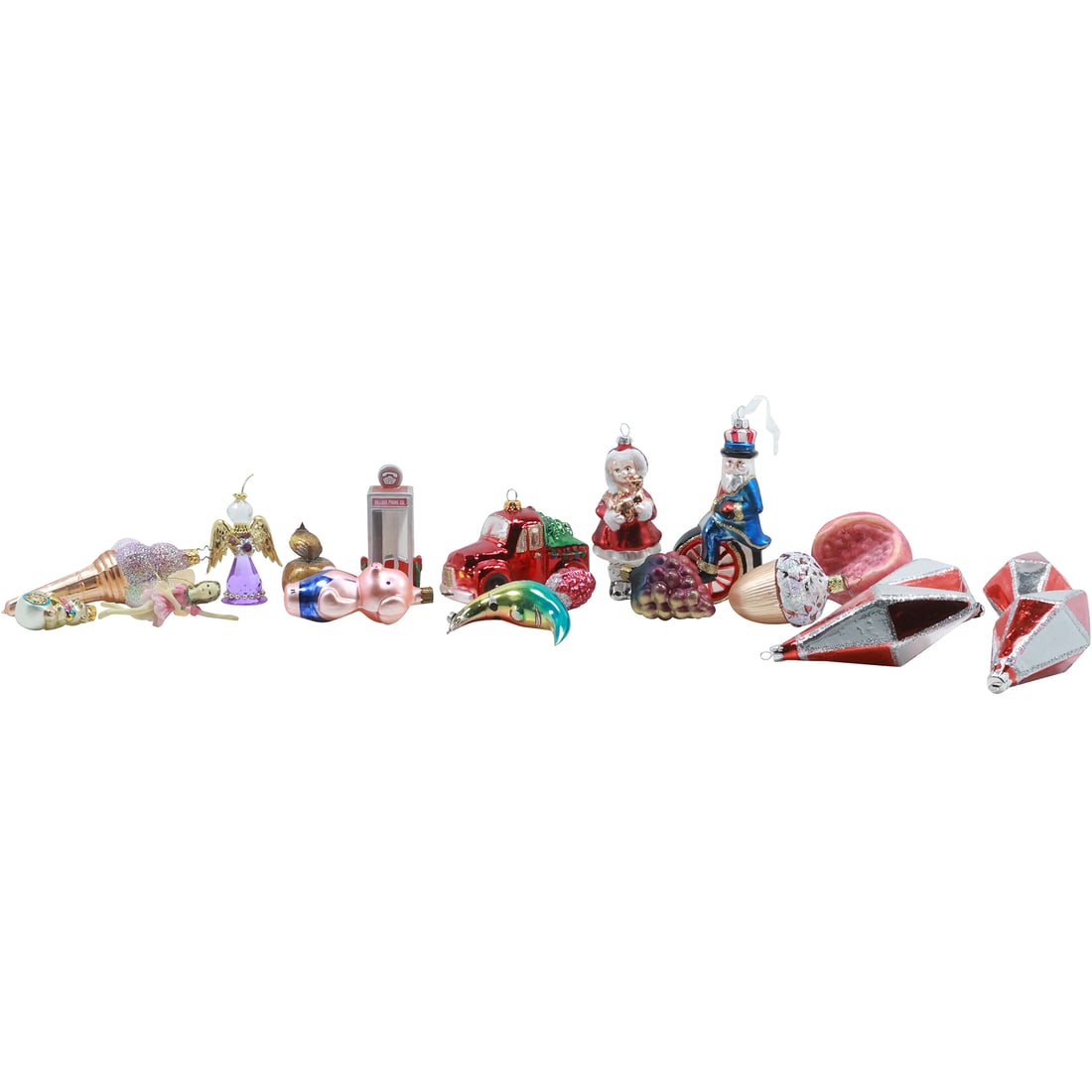 [19] Assorted Hand Blown Glass Figurative Christmas Ornaments - Variety (1 of 20)