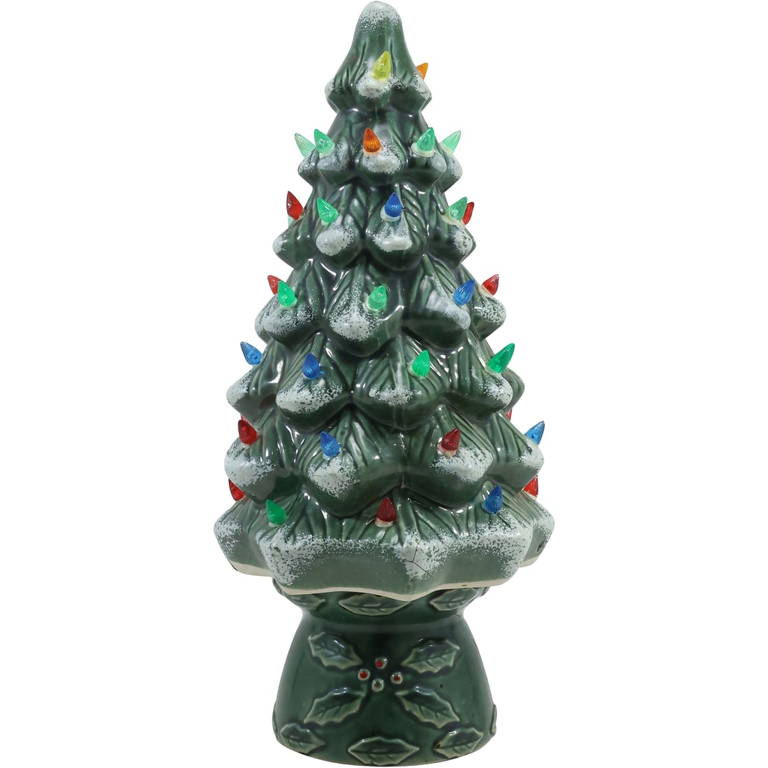 Green Ceramic Light Up Christmas Tree 17 inches height x 7.5 in. wide at base (1 of 20)