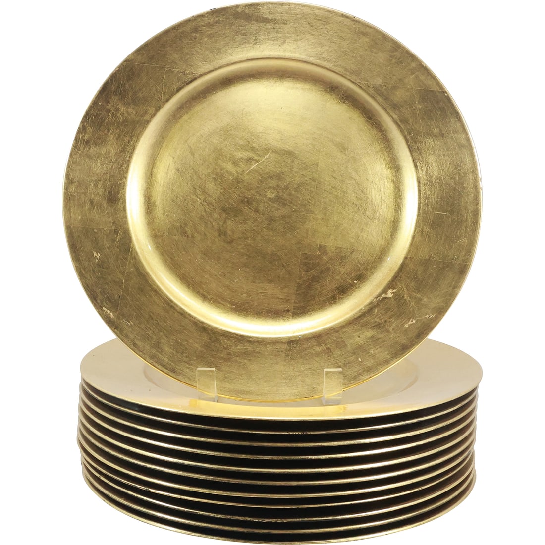 [12] Holiday Gold Gilt Plastic Serving Chargers 13 inches diameter (1 of 20)
