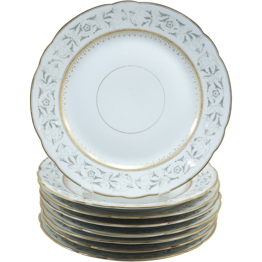 [8] Gilman Collamore & Co, Union Square New York Fine Porcelain Dinner Plates 10 in. diameter: [8] Gilman Collamore & Co, Union Square New York Fine Porcelain Dinner Plates 10 in. diameter size: 1.25x10 B4