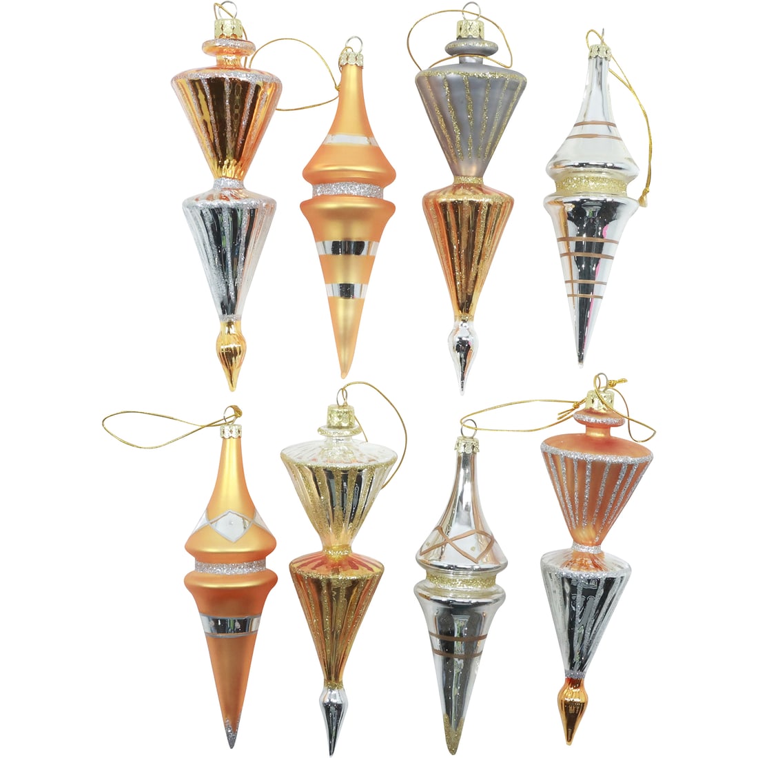 8 Glass "PENDANT" Figurative Christmas Ornaments in Box (1 of 18)