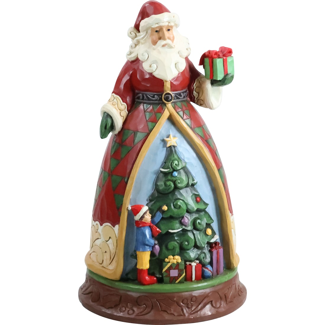 Novelty Tall Carved Wood SANTA / ST NICHOLAS Figure Statue 20 in. height (1 of 20)