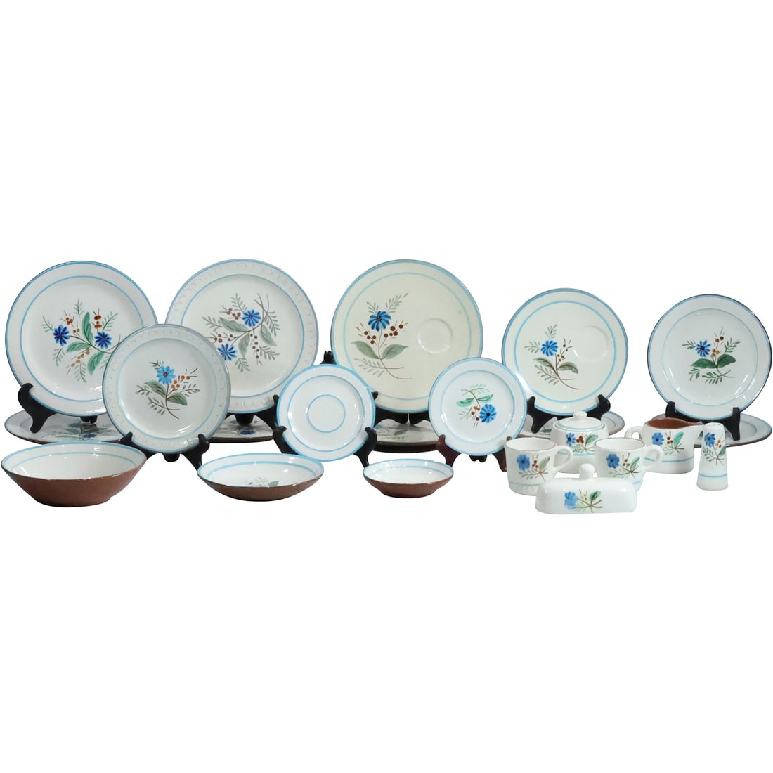 116 Pieces STANGL "Bachelor's Button" Porcelain Pottery Dinnerware Hand Painted (1 of 20)