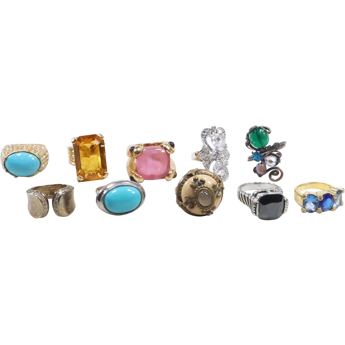 Estate Grouping 10 Costume Jewelry Rings - Nice Selection (1 of 20)