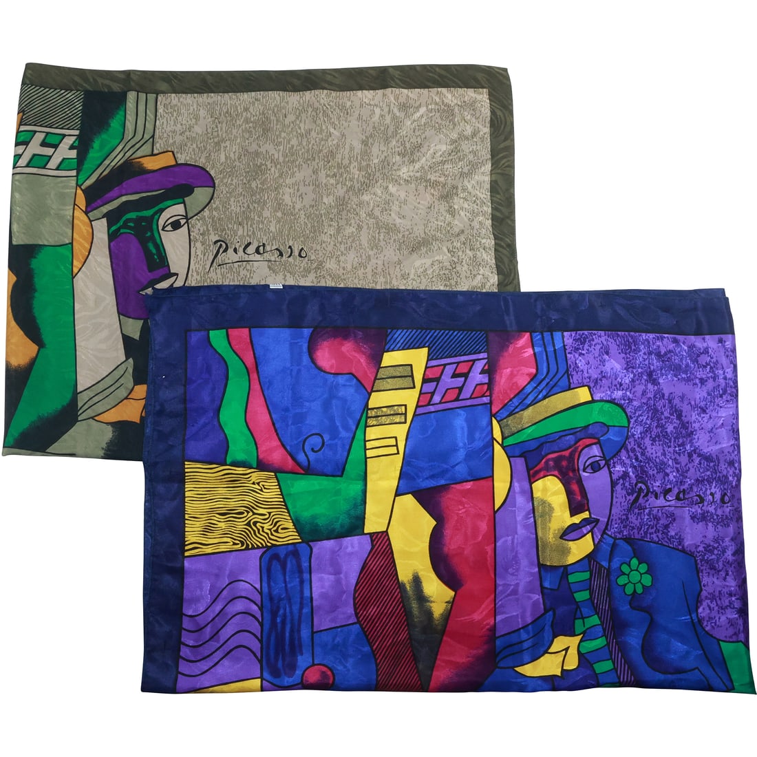 [2] Pablo Picasso Scarves in Colorful Images 33.5 in. x 33.5 in.: [2] Pablo Picasso Scarves in Colorful Images 33.5 in. x 33.5 in. size: 33.5x33.5