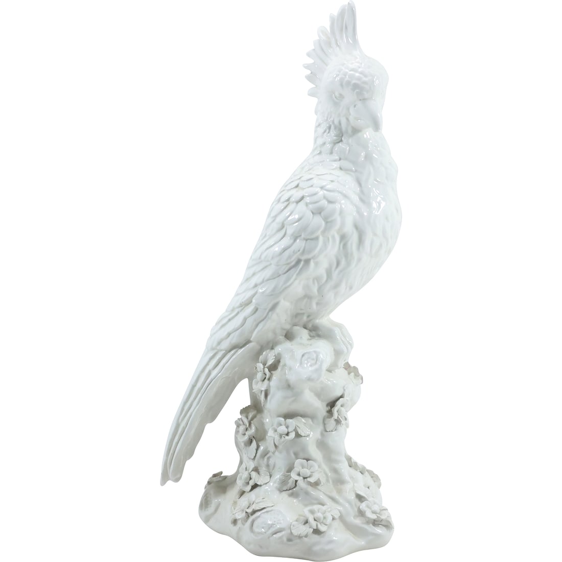 Large Tall White Porcelain COCKATOO BIRD Figure Statue 19 in. height (1 of 20)