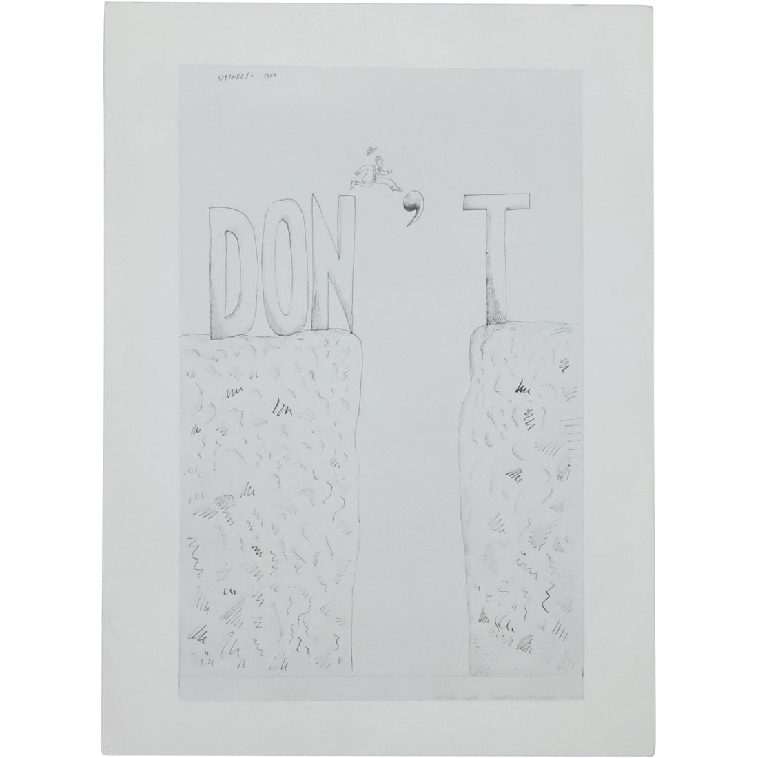 Saul Steinberg 1968, Lithograph, "Don't" (1 of 20)