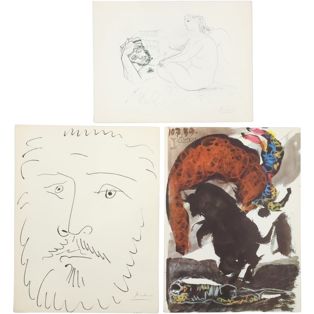 [3] Vintage Pablo Picasso Lithograph - Assorted Images and Sizes (1 of 20)