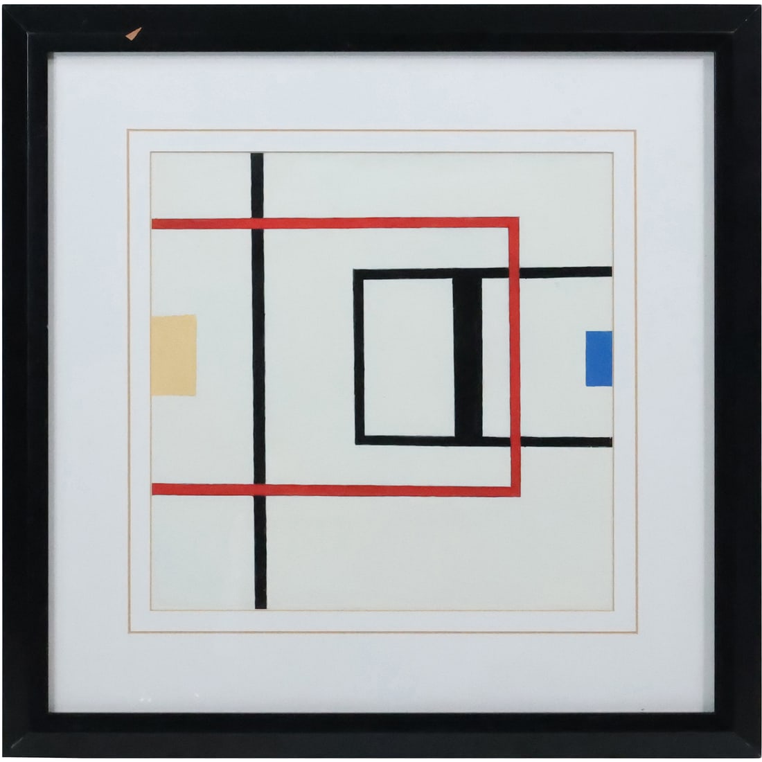 Steven Jennis, American, Oil Painting Abstract Lines and Squares, Signed, Framed: Steven Jennis, American, Oil Painting Abstract Lines and Squares, Signed, Framed. Well Listed American Artist. Provenance: acquired directly from the artist. size: 11.5 x 11.5 matte, 19 x 19 outside f