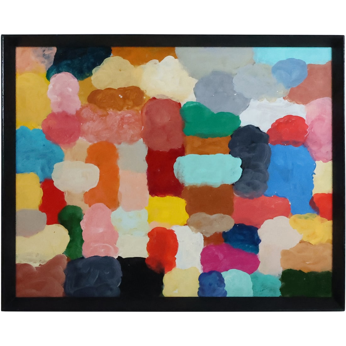 Steven Jennis, American, Oil Painting Colorful Abstract, Signed, Framed: Steven Jennis, American, Oil Painting Colorful Abstract, Signed, Framed. Well Listed American Artist. Provenance: acquired directly from the artist. size: 16 x 20, 17 x 21 outside frame. ASKart: Steve