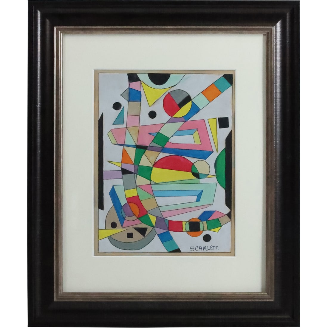 Rolph Scarlett, 1889-1984 American, Watercolor Gouache Geometric Abstract  Painting, Signed (1 of 20)