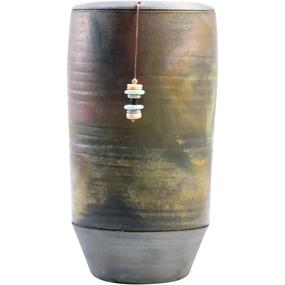 Signed Michael Weinberg Raku Pottery Vase 8.25 inches height x 4.5 in. wide (1 of 20)