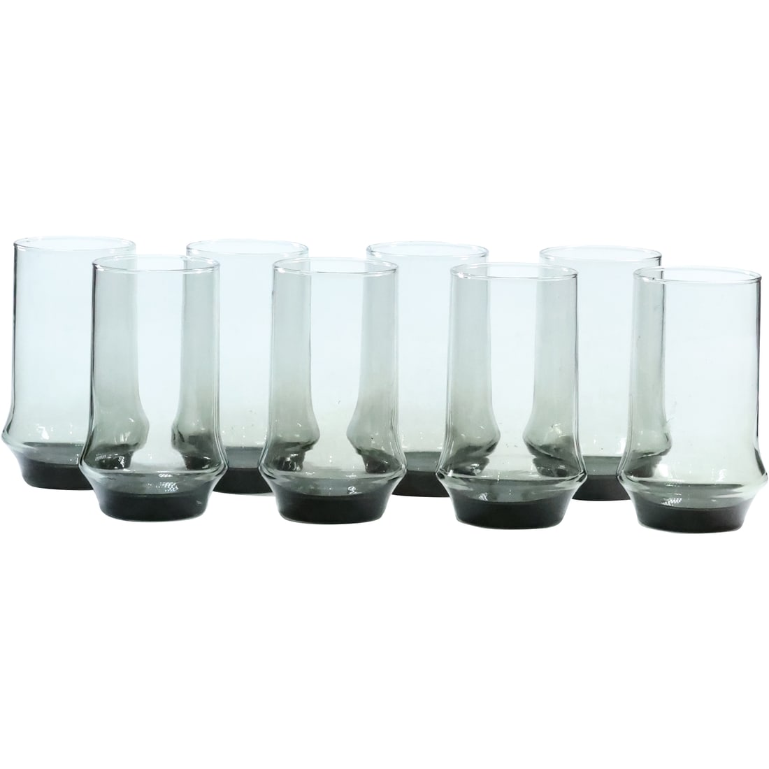 [8] Smoked Glass Drinking Glasses Barware 5.5 in. height (1 of 12)