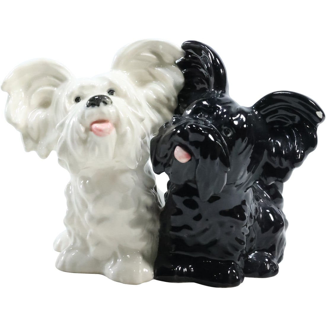GOEBEL White Black Terrier Westie Dogs Figurine West Germany: GOEBEL White Black Terrier Westie Dogs Figurine West Germany size: 3.25 x 4.75 x 2.5