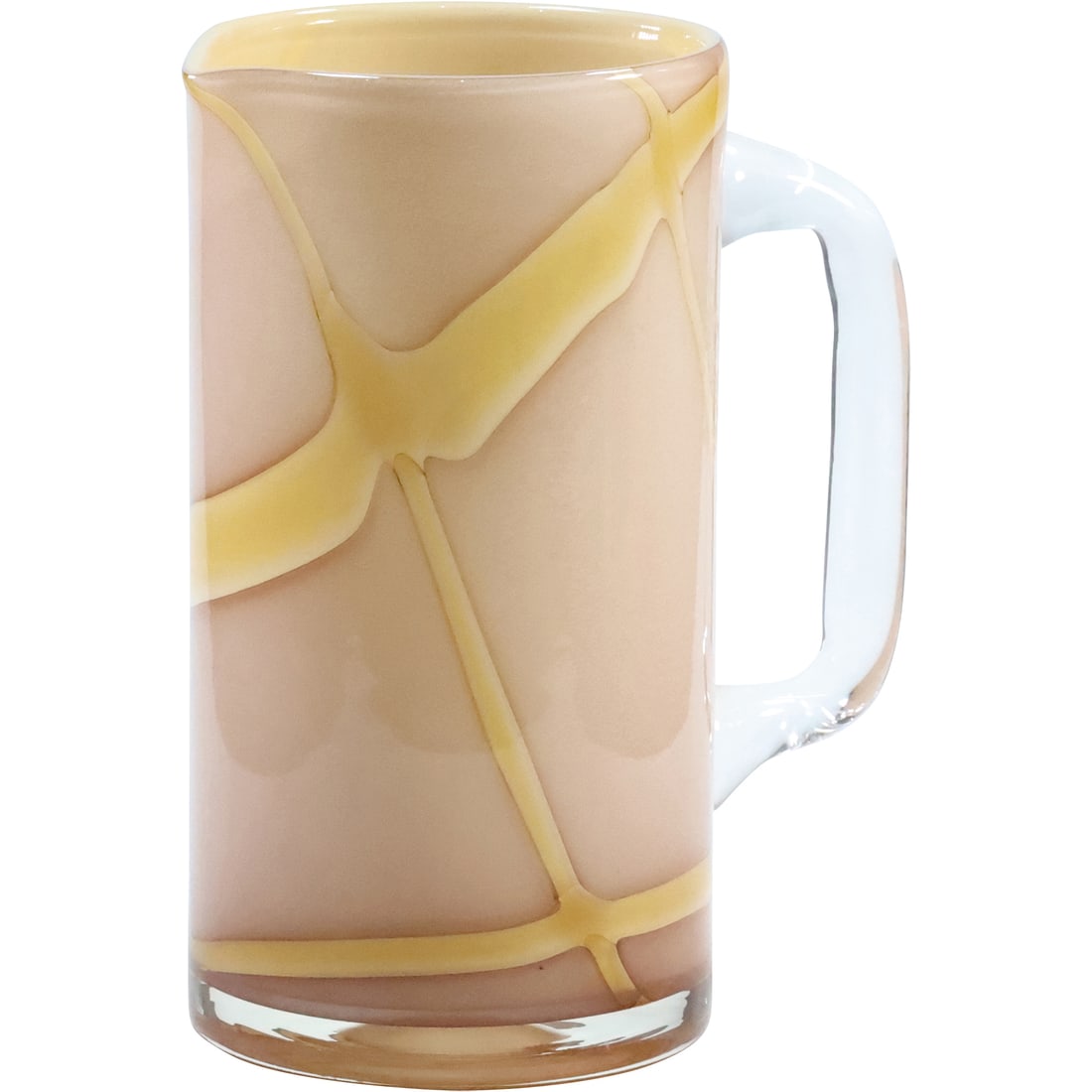 Handblown Sand Colored Art Glass Pitcher 9.5 inches height (1 of 20)