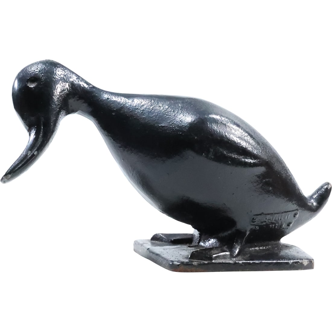 19th C. Solid Heavy Cast Iron DUCK Figure Doorstop with Copyright 7 in. height x 13 in. length (1 of 20)