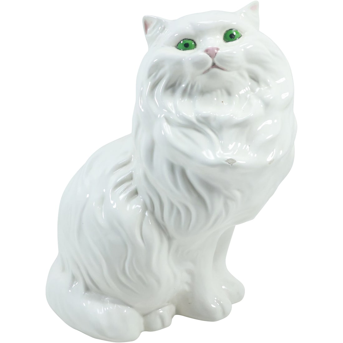 1970s Large White Ceramic Persian Cat 14.5 inches height x 11.5 inches wide (1 of 19)