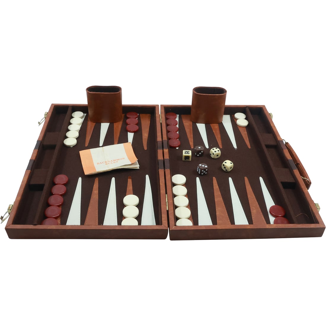 Backgammon Game in Leather Carrying Case (1 of 20)
