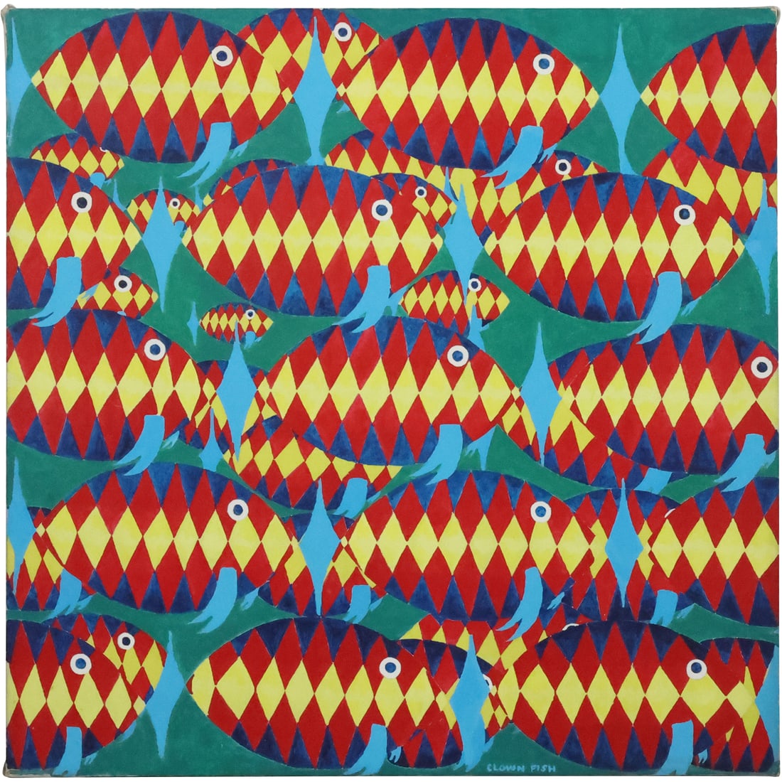 Oil Painting Abstract "Clown Fish" 26 in. x 26 in. (1 of 20)