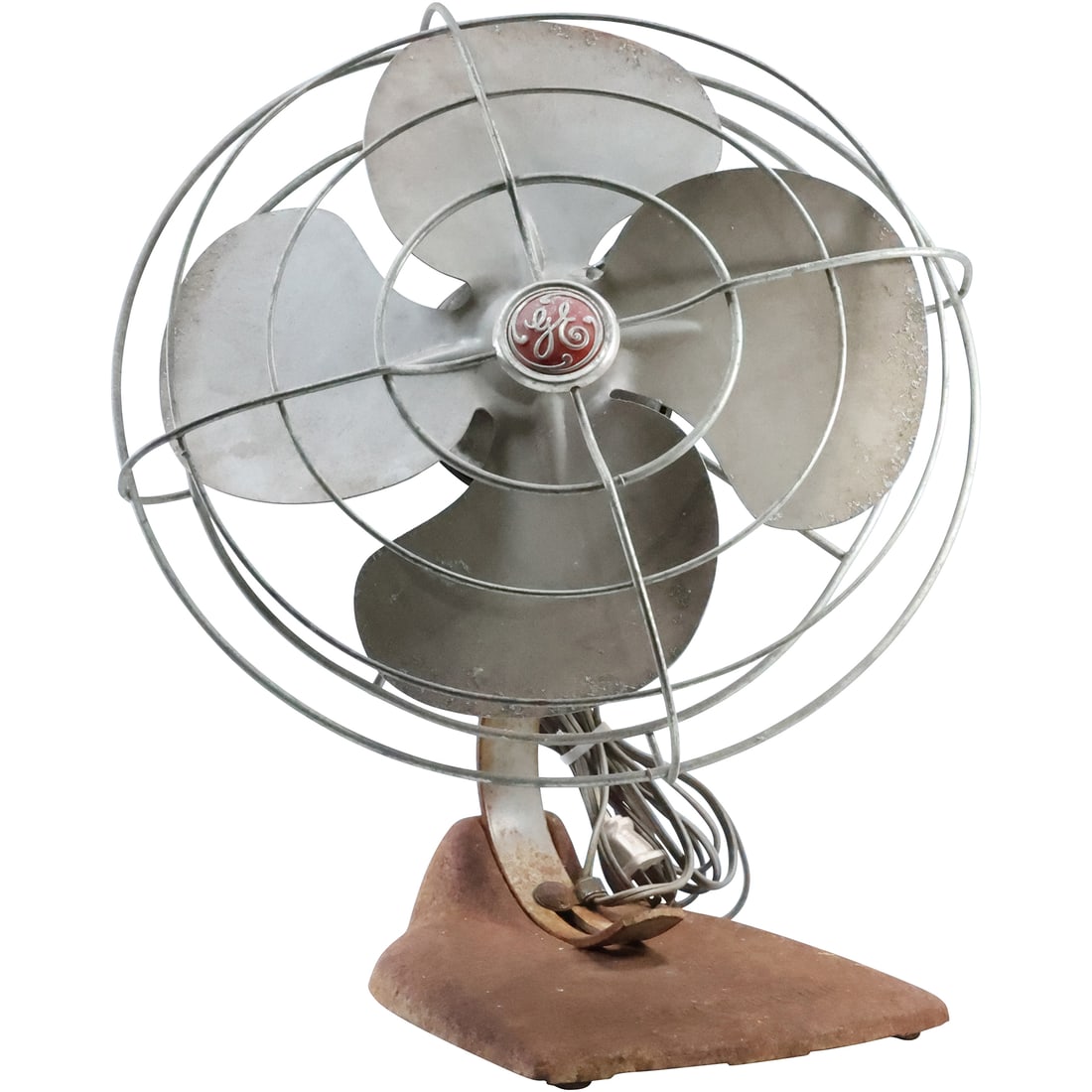 Vintage General Electric 4-Blade Fan 16 inches x 14.5 inches x 9 inches: Vintage General Electric 4-Blade Fan 16 inches x 14.5 inches x 9 inches. size: 16 x 14.5 x .