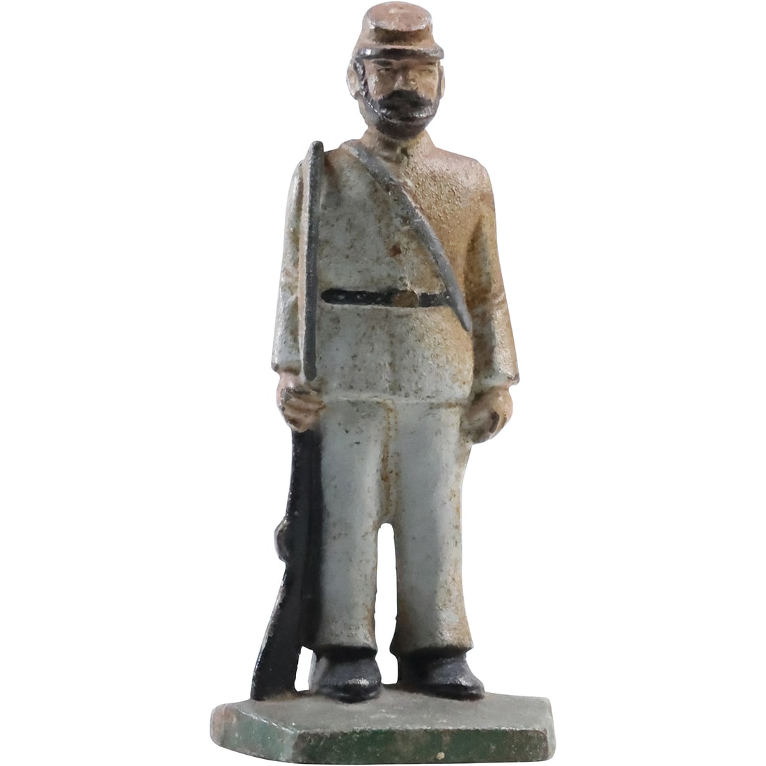 Antique Cast Iron Civil War Confederate Soldier Figure Doorstop 7.25 in. height, original finish (1 of 20)