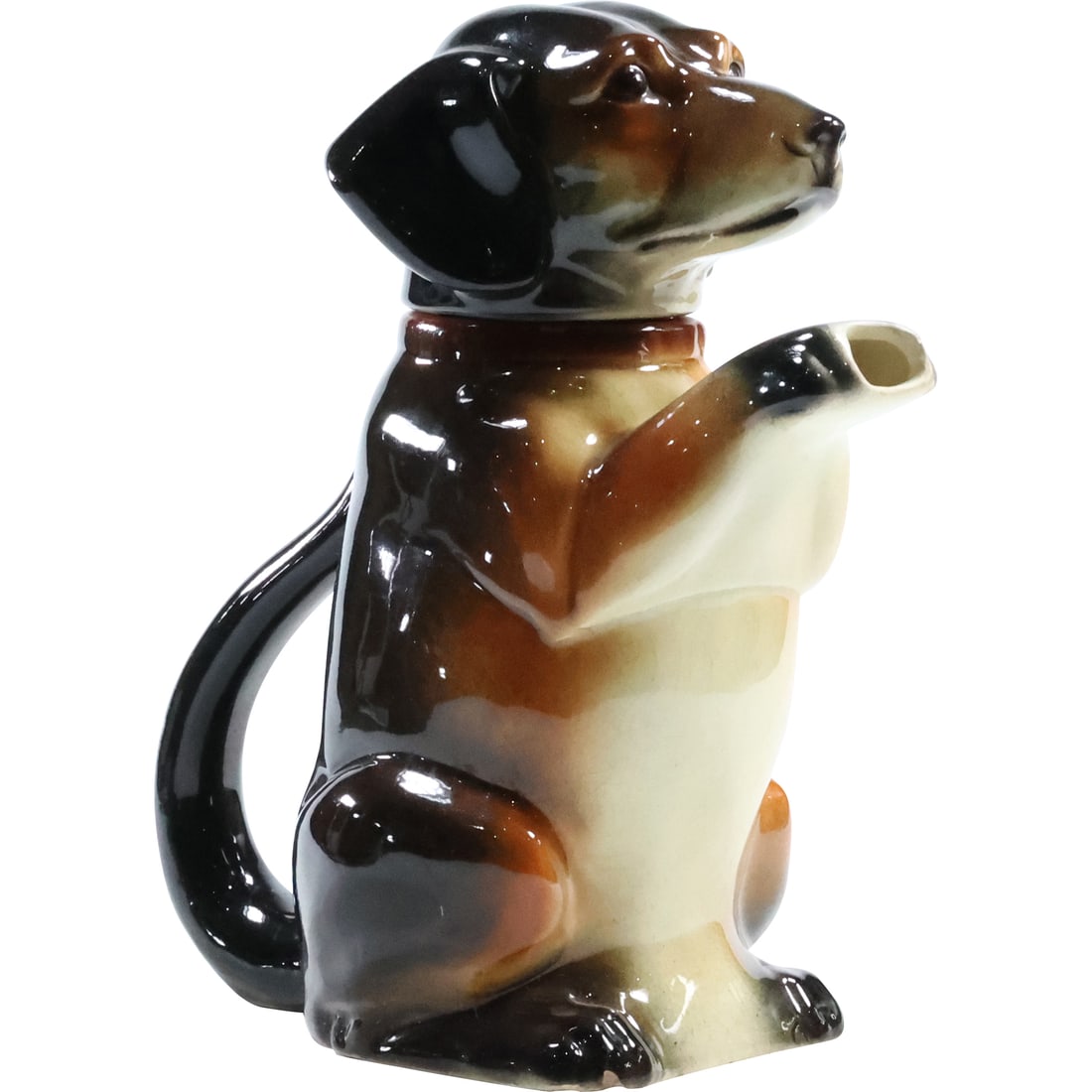Vintage Ceramic DOG Figural Pitcher 8 in. height x 7 in. wide x 4 in. depth (1 of 20)