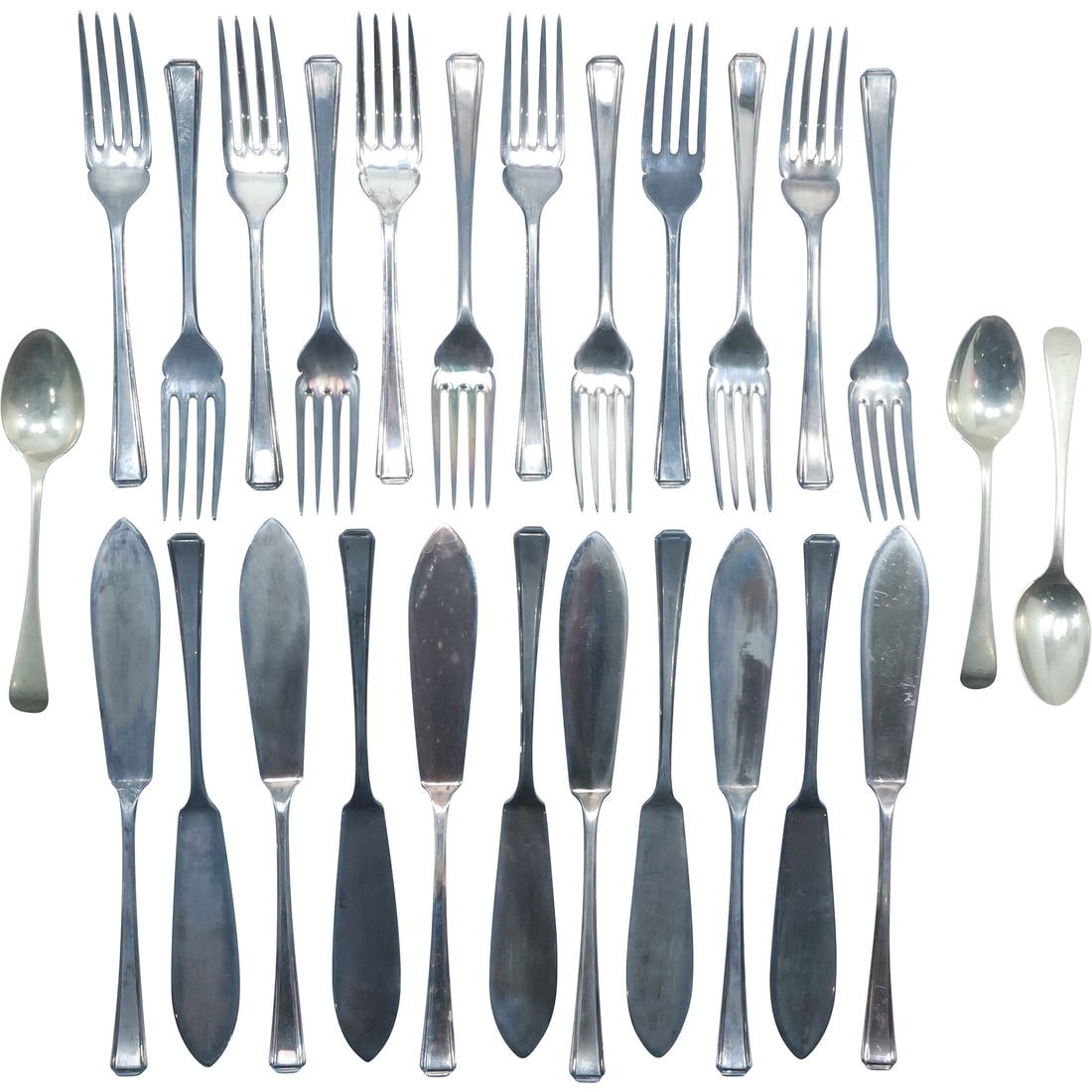 26 Pieces Sheffield England Silver Plate Flatware - See Pictures For Item Count. (1 of 17)