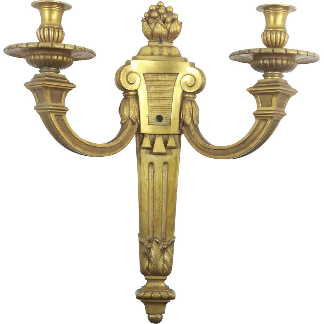 19th C. Cast Bronze French Empire 2-Light Candle Wall Sconce 17.5 in. height x 14.5 in. wide (1 of 17)