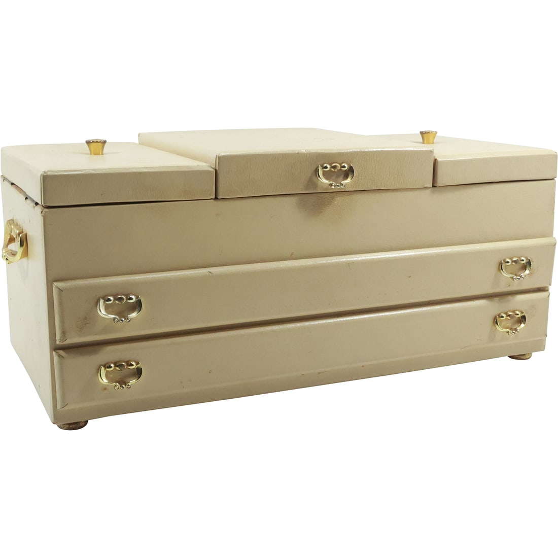 Estate Lot: Vintage Jewelry Box Chest LOADED WITH COSTUME JEWELRY (1 of 20)