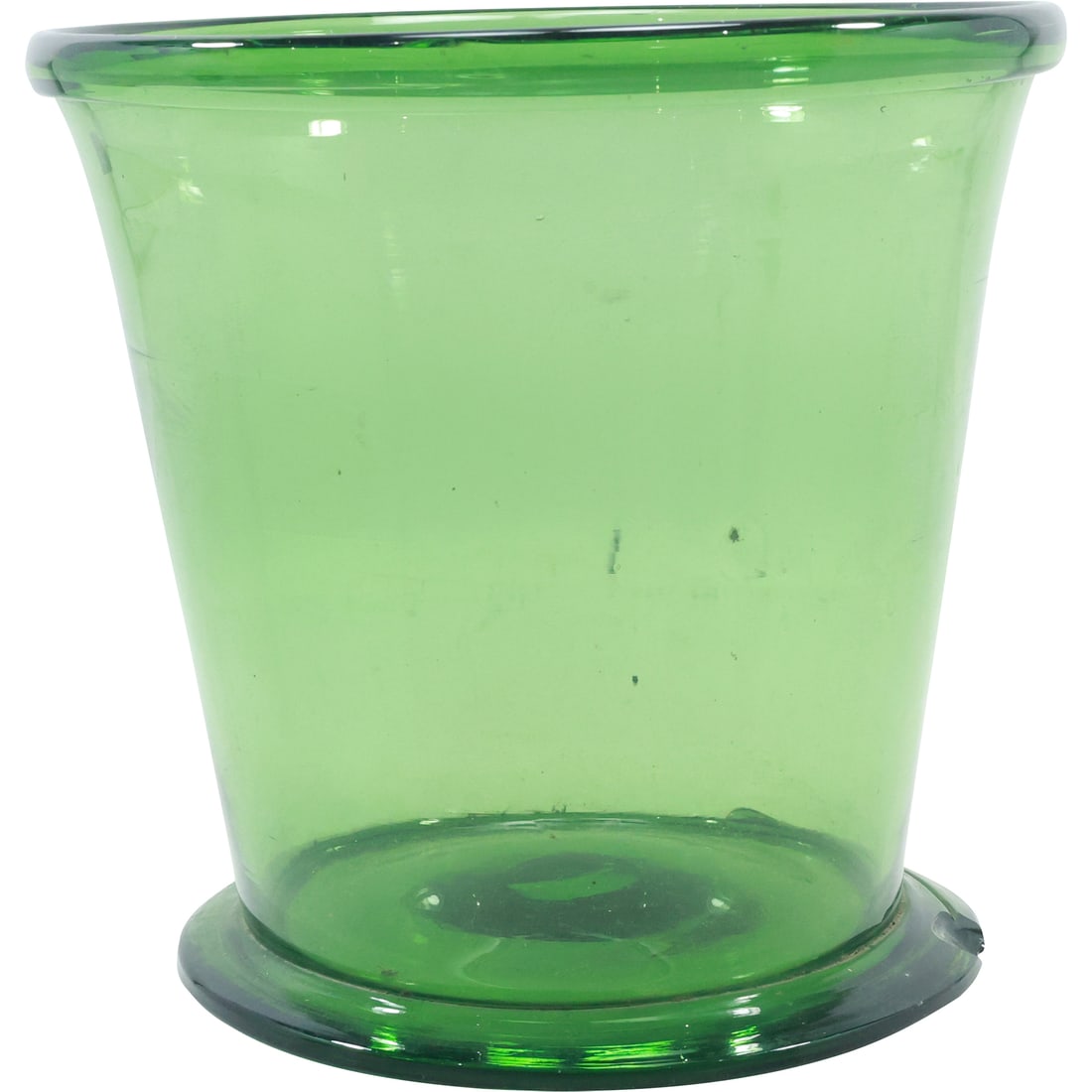 Hand Blown Green Glass Vase / Planter 8 in. x 7.5 in. (1 of 20)