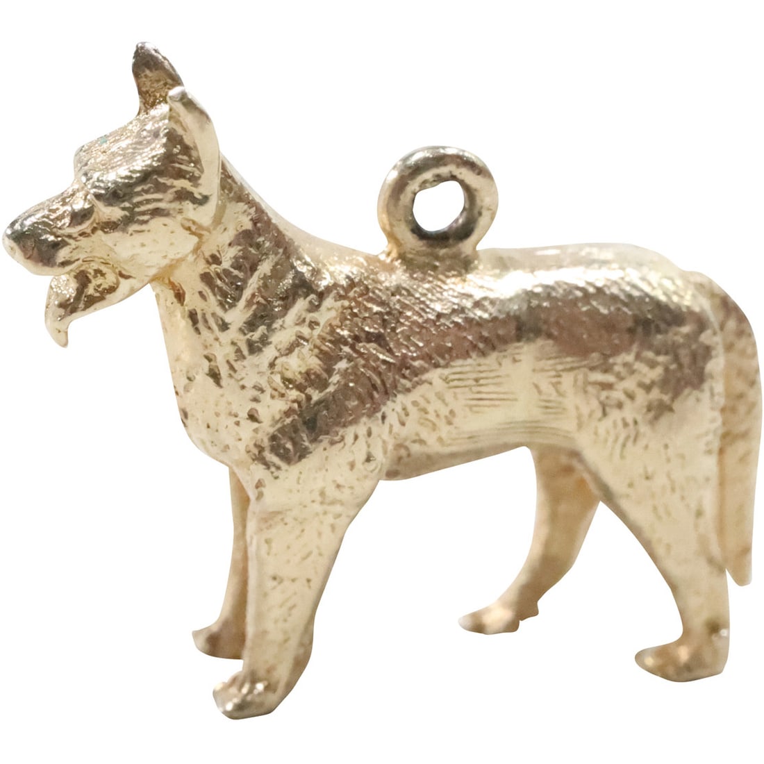 14K GOLD German Shepard Dog Pendant / Charm 1 in. x 3/4 in. (1 of 8)