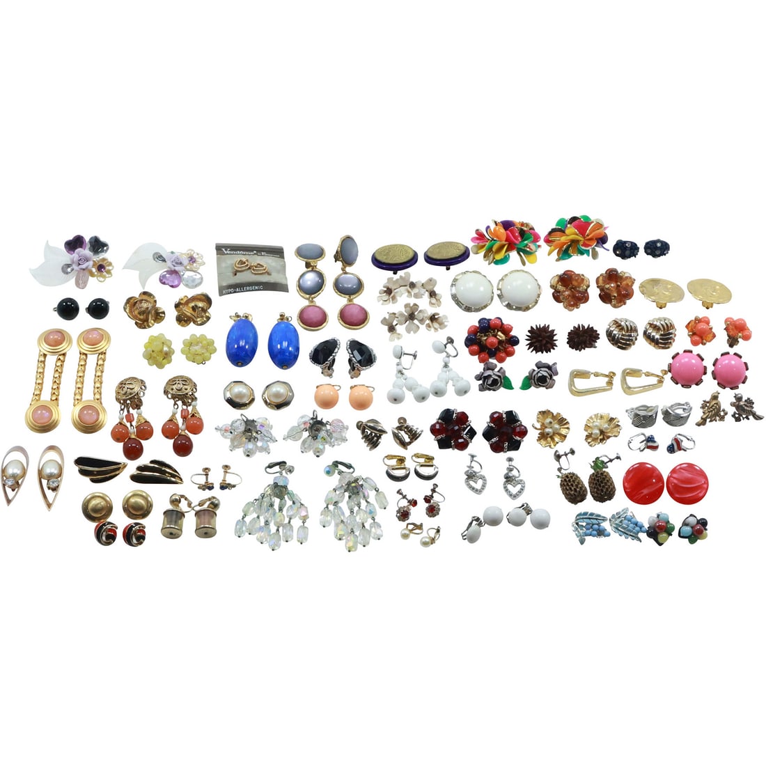 Estate Grouping 50 Pairs Clip-on or Screw Back Earrings - Large Selection (1 of 20)