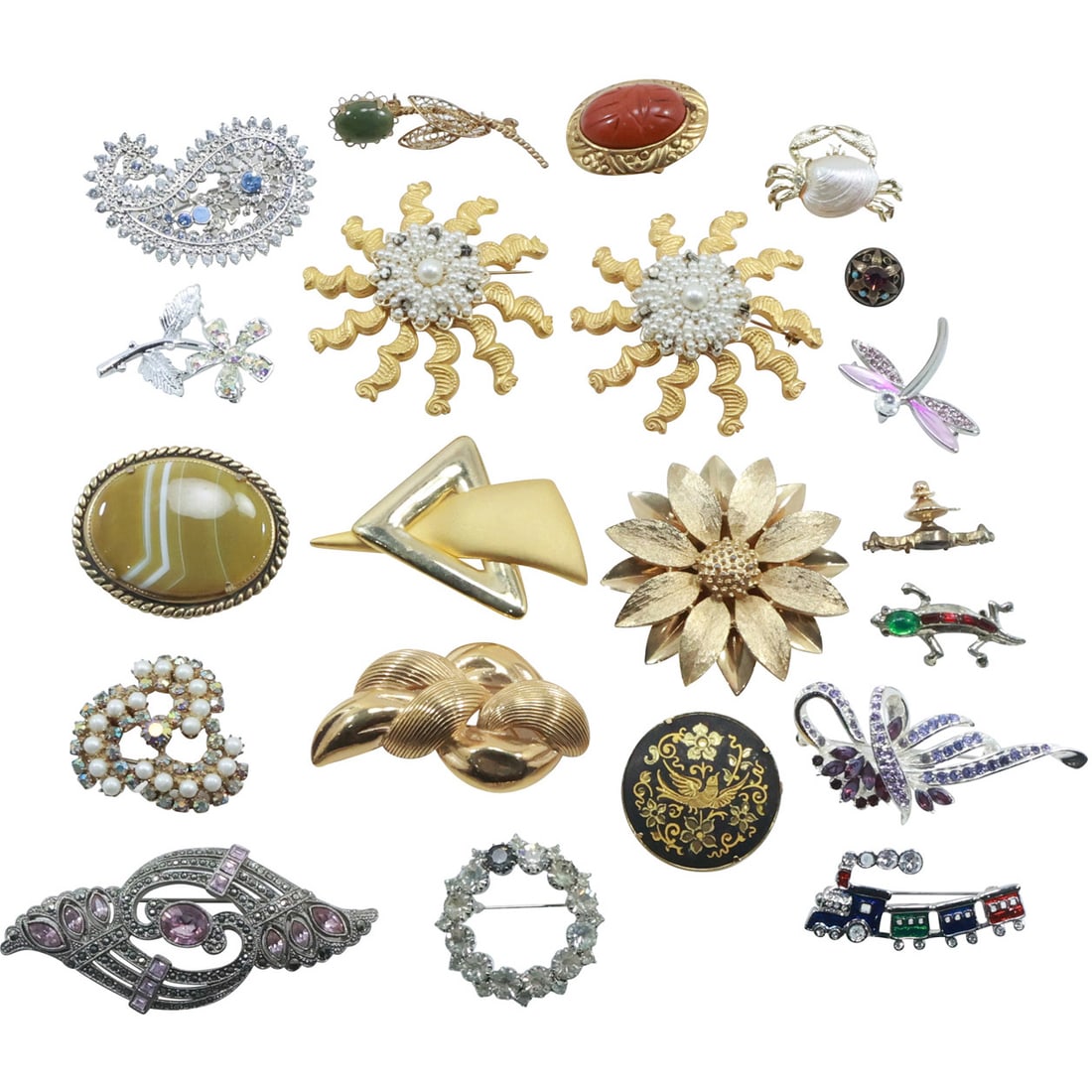 Estate Grouping 20 Assorted Costume Jewelry Pins - Nice Selection (1 of 18)