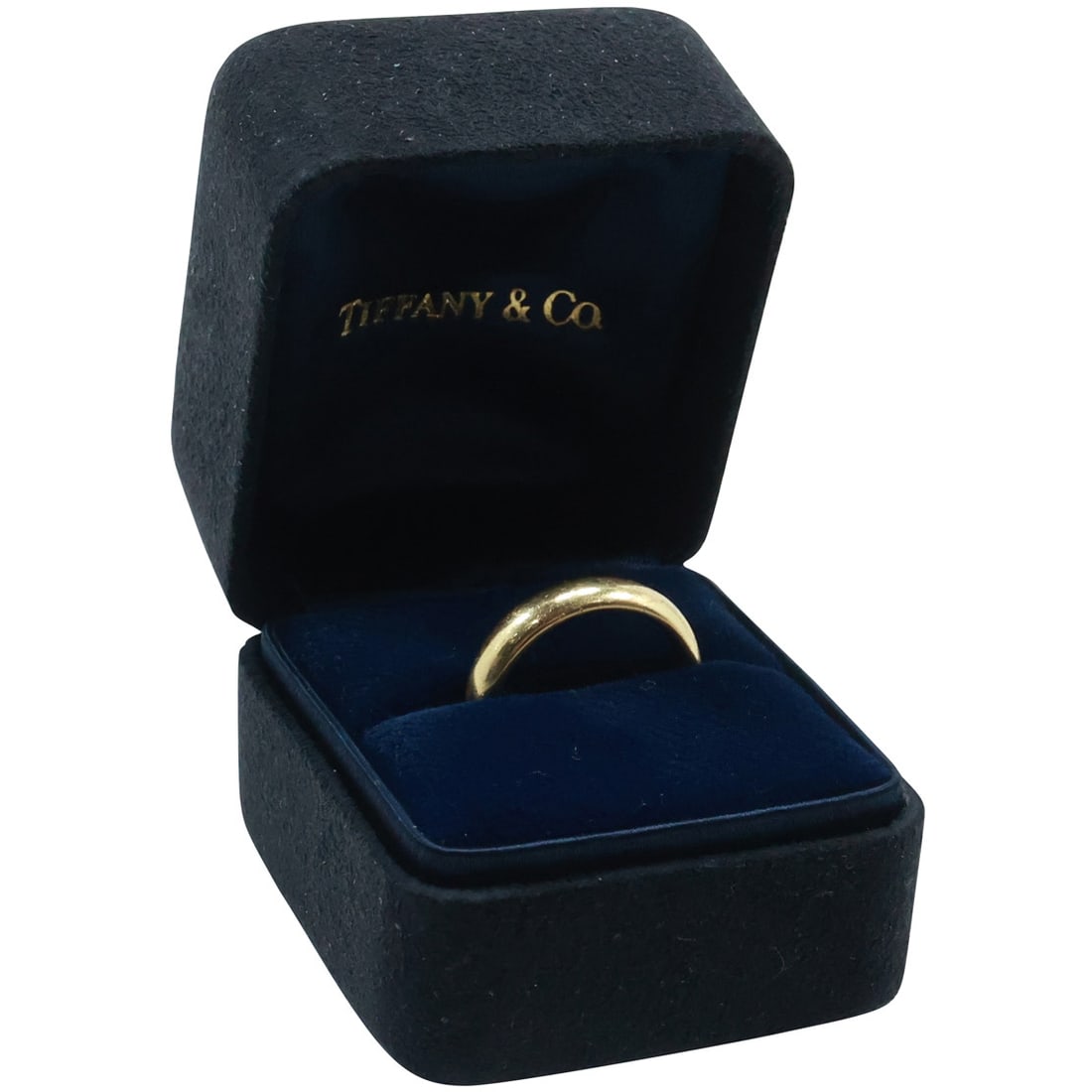 TIFFANY & CO 750, 18K GOLD, Wide Band Ring Size 5.25 , 3/4 in. x 1/4 in., with Tiffany & Co Ring Box (1 of 16)