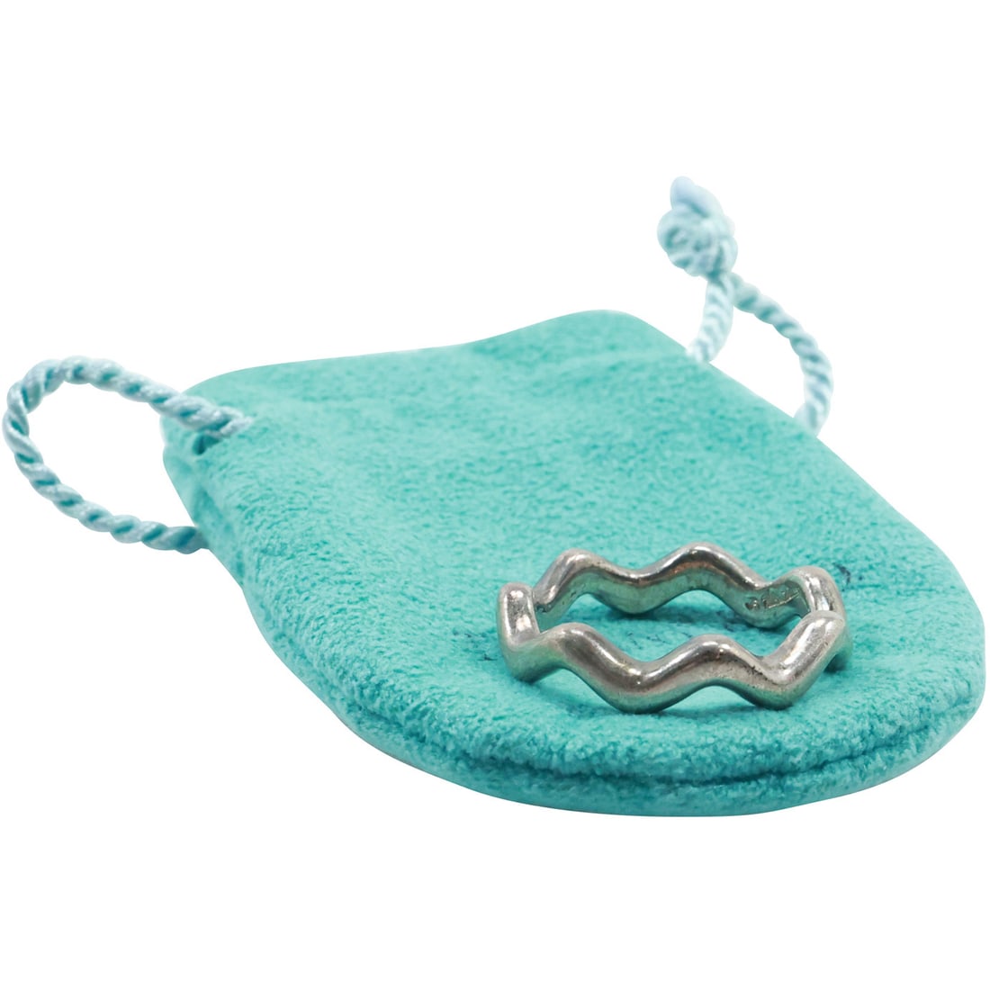 TIFFANY & CO, T & CO .925 Sterling Silver Paloma Picasso Zig Zag Ring Size 7.5 , 7/8 in. x 1/4 in. (1 of 16)