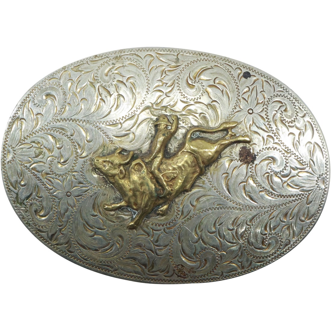 Montana Silversmiths German Silver Columbus Montana Bronco Belt Buckle 3 1/2 in. x 2 1/2 in.: Montana Silversmiths German Silver Columbus Montana Bronco Belt Buckle 3 1/2 in. x 2 1/2 in.