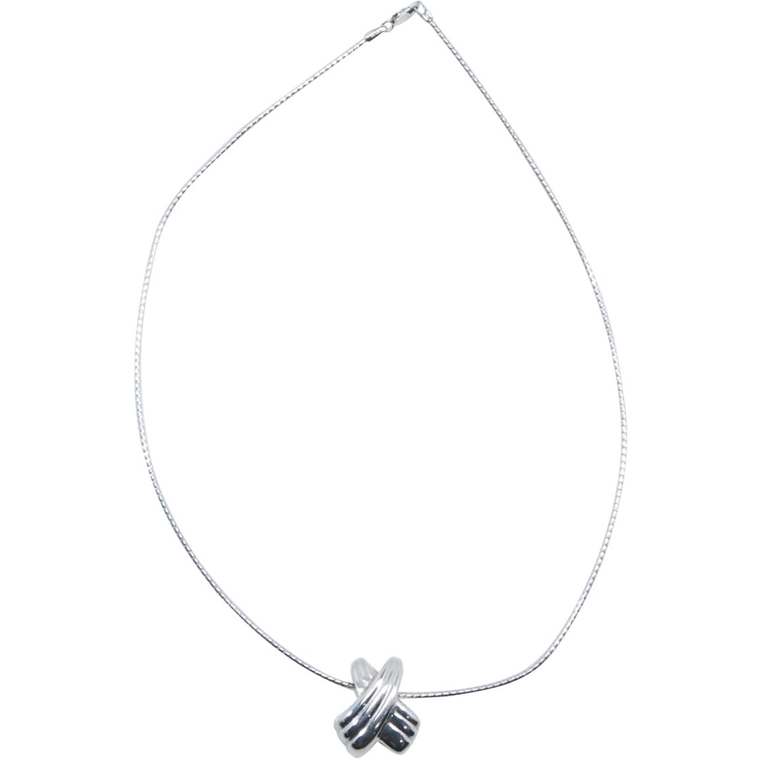 14K GOLD Cross Knot Pendant Necklace on 16 in. Snake Chain 14K GOLD Milor Italy 5.2 dwt: 14K GOLD Cross Knot Pendant 7/8 in. Necklace on 16 in. Snake Chain 14K GOLD Milor Italy 5.2 dwt