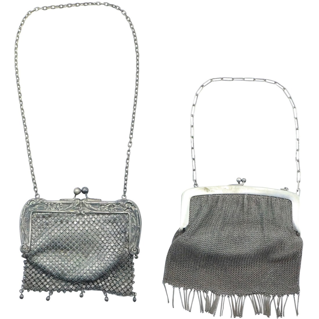 [2] German Silver Mesh Bag with Fancy Frame & German Silver Mesh Bag 6 in. x 6 in. (1 of 20)
