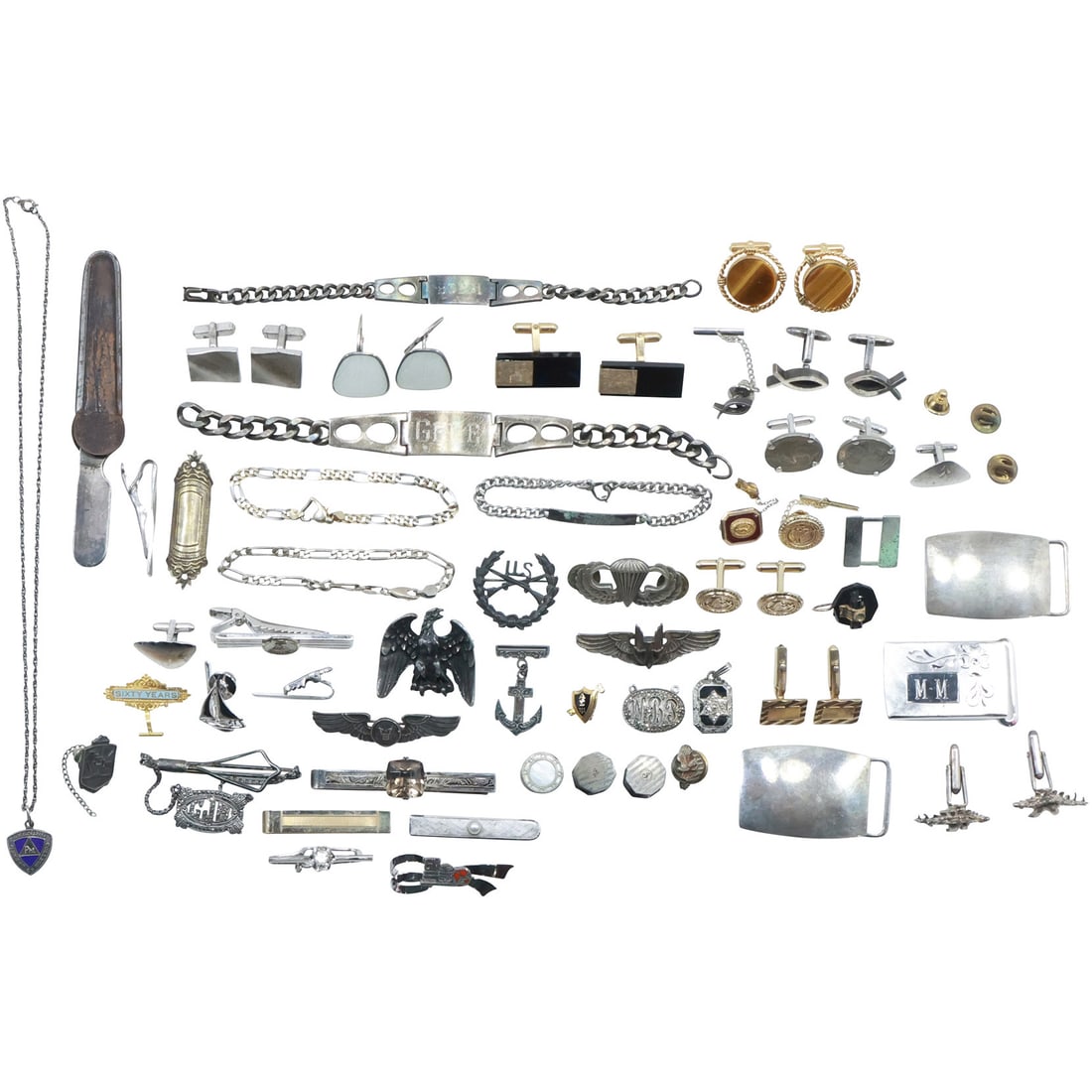 Estate Grouping MAN LOT all Pieces are Gold Filled or Sterling Silver - Variety of Items (1 of 20)