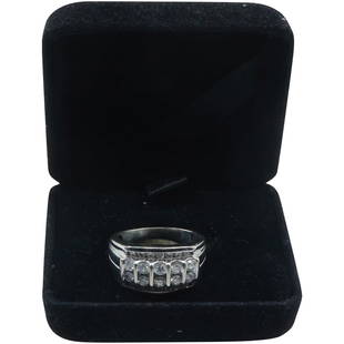 Quality Large 14K WHITE GOLD Men's Diamond Heir Ring Size 11 , Stunning Approx. 2 Ct Diamonds: Quality Large 14K WHITE GOLD Men's Diamond Heir Ring Size 11 , 1 in. x 1/2 in. Stunning Approx. 2 Ct Diamonds: 10 Large Diamonds and 14 Small Diamonds. Diamonds are Quality, Great Color and Size.