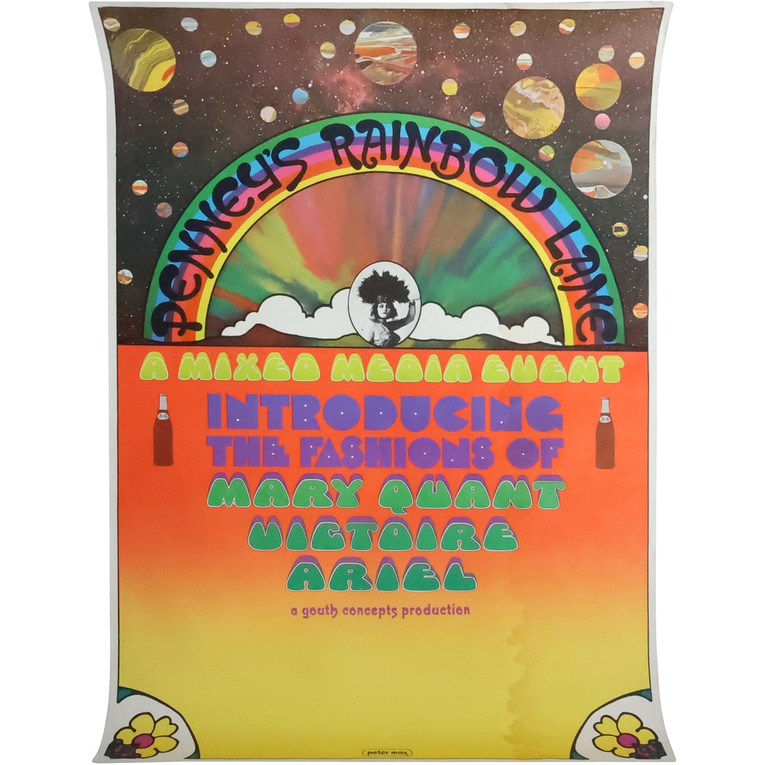 1967 Peter Max Penney's Rainbow Lane Poster - Mary Quant Inventor of the Mini Skirt (1 of 20)