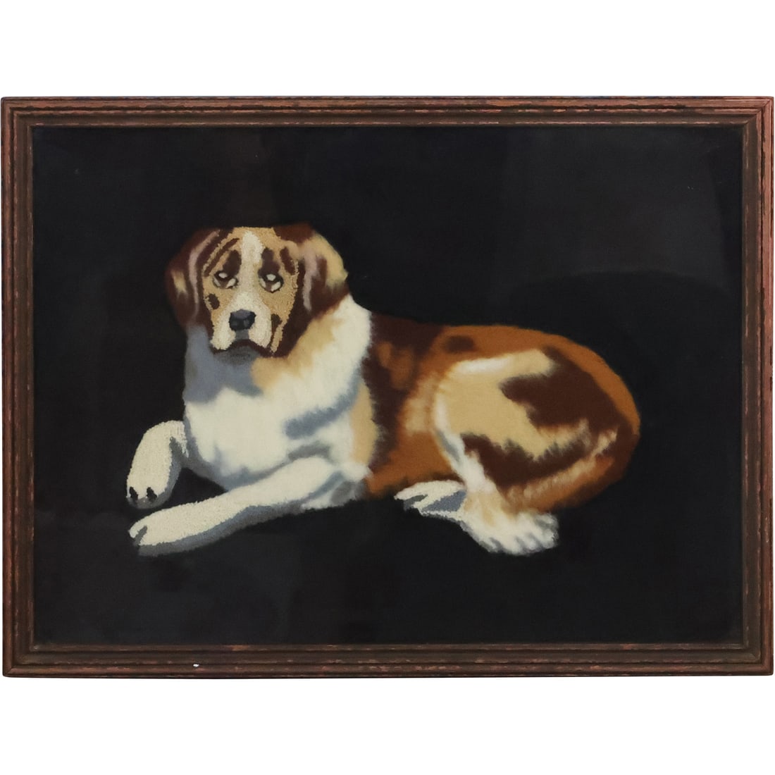 Bernese Mountain Dog Needlepoint Fabric Embroidery, Framed (1 of 20)