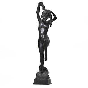 JANET SCUDDER, 1930s Bronze Sculpture LITTLE GIRL OF THE SEA 31 inches height Signed & Foundry: p>Janet Scudder's bronze sculpture, "Little Girl of the Sea," is a captivating embodiment of her artistic vision, standing at an impressive 31 inches in height. Crafted in the 1930s, this sculpture be