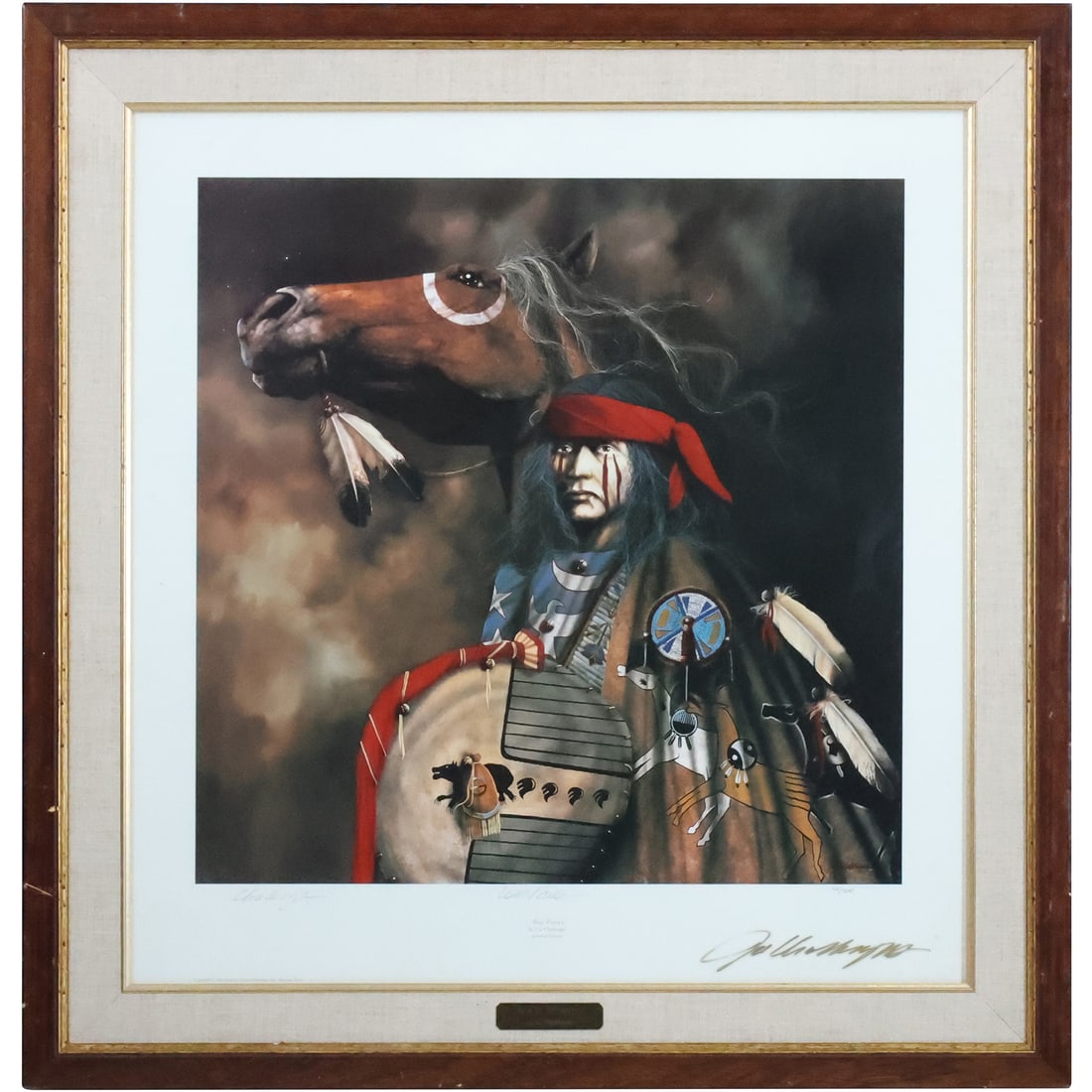 JD Challenger “War Ponies” Signed, Native American Serigraph, Quality Framing (1 of 20)