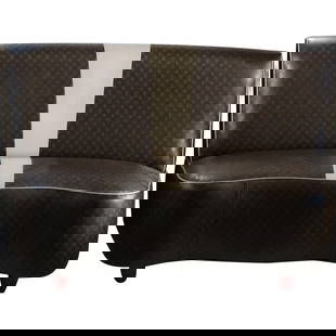 LOUIS VUITTON Store Prop Display SOFA / LOVESEAT 39 in. height x 60.5 inches length x 28 in. depth: LOUIS VUITTON Store Prop Display SOFA / LOVESEAT 39 in. height x 60.5 inches length x 28 in. depth size: 39 x 60.5 x 28.Good Condition minor wear and minor scuffs See Pictures. Classic Monogram patter