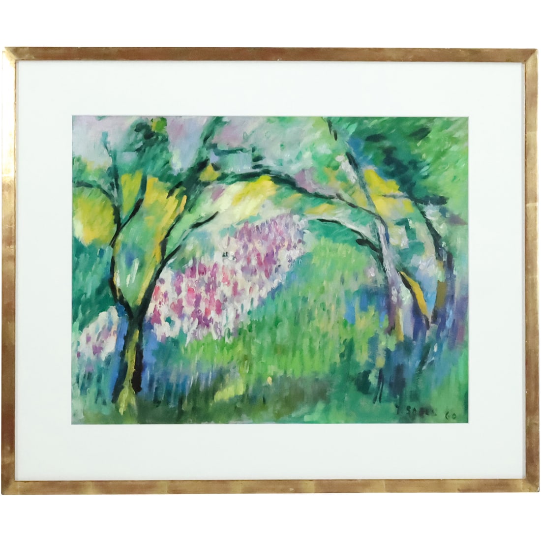 Jehudith Sobel; 20thC. Modernist oil Landscape Signed (1 of 20)