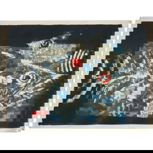 Antoni Clave Sanmartin (1913 - 2005), DEUX POISSONS, 1958, 50 Color Lithograph #99/100: Dive into the captivating world of Antoni Clave Sanmartin with his iconic work, "DEUX POISSONS, 1958," a limited edition color lithograph numbered 99 out of 100. This striking piece is not merely an a