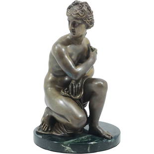 Bronze Venus with a Tortoise Figurative Sculpture, after Antoine Coysevox, French Sculptor 12 in. h.: Bronze Venus with a Tortoise Figurative Sculpture, after Antoine Coysevox, French Sculptor size: 12 inches height x 7 in. wide . ASKart: Antoine Coysevox (1640 - 1720) was active/lived in France. Anto